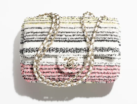 CHANEL SMALL FLAP BAG AS4561 pink & White CHANEL SMALL FLAP BAG AS4561 pink & White