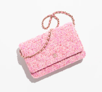 CHANEL CLASSIC WALLET ON CHAIN AP0250 Pink & Ecru CHANEL CLASSIC WALLET ON CHAIN AP0250 Pink & Ecru
