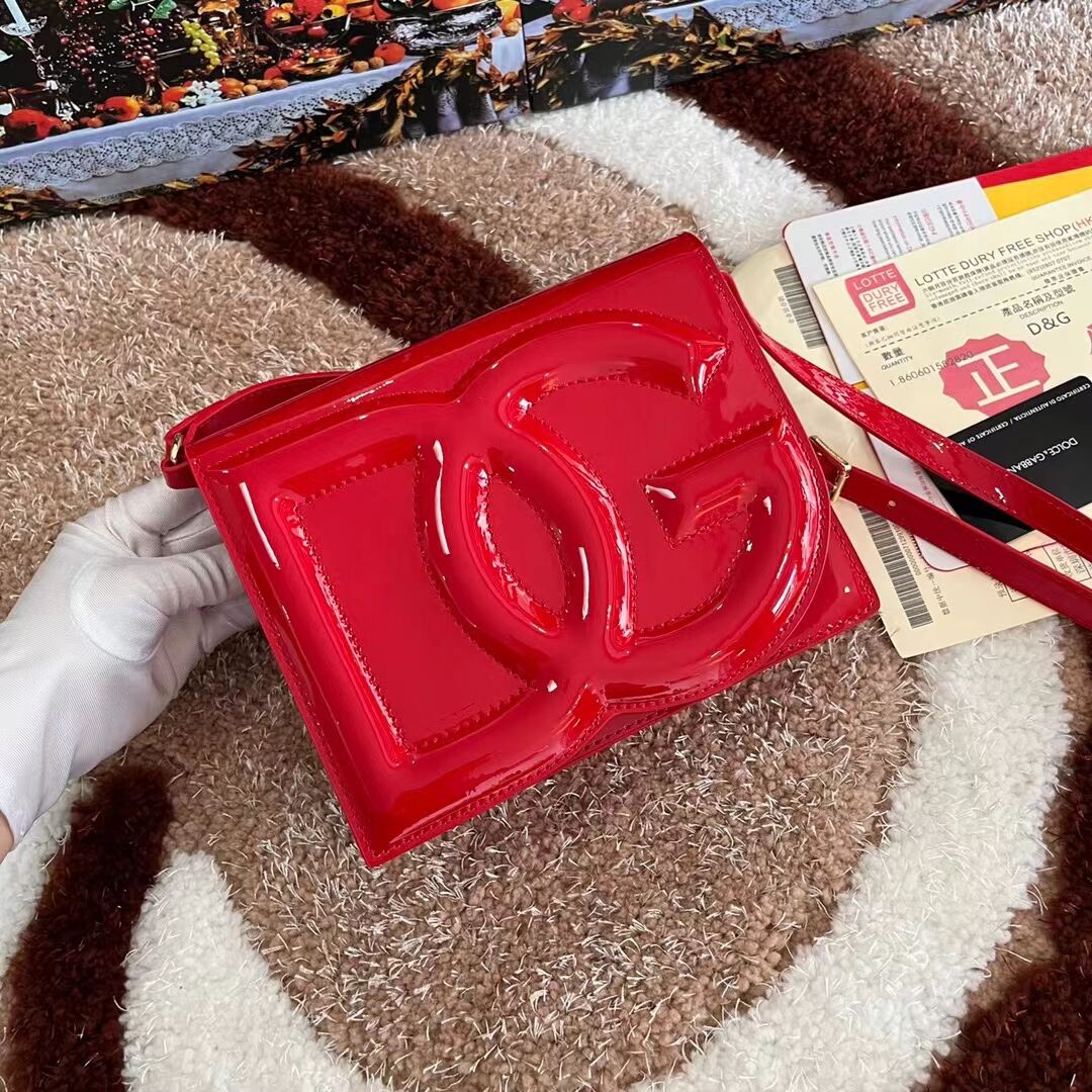 Dolce & Gabbana Patent leather Shoulder Bag G6551 red Dolce & Gabbana Patent leather Shoulder Bag G6551 red