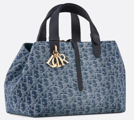 Medium Dior Toujours Bag Blue Denim Dior Oblique Jacquard M2821O Medium Dior Toujours Bag Blue Denim Dior Oblique Jacquard M2821O