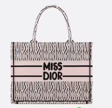 Medium Dior Book Tote White and Pale Pink Miss Dior Allover Embroidery M1296ZEZE Medium Dior Book Tote White and Pale Pink Miss Dior Allover Embroidery M1296ZEZE