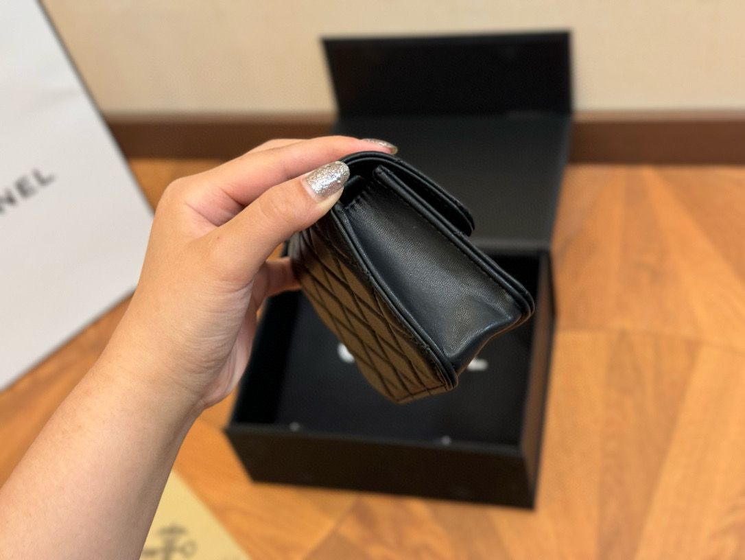 Chanel Flap Lambskin mini Shoulder Bag Ap1628 black Chanel Flap Lambskin mini Shoulder Bag Ap1628 black