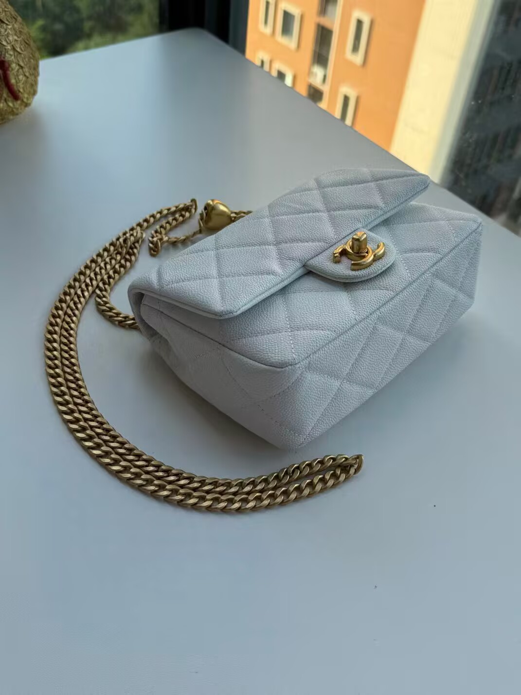 Chanel 23P Original Caviar Leather Mini Flap Bag AS3829 White Chanel 23P Original Caviar Leather Mini Flap Bag AS3829 White