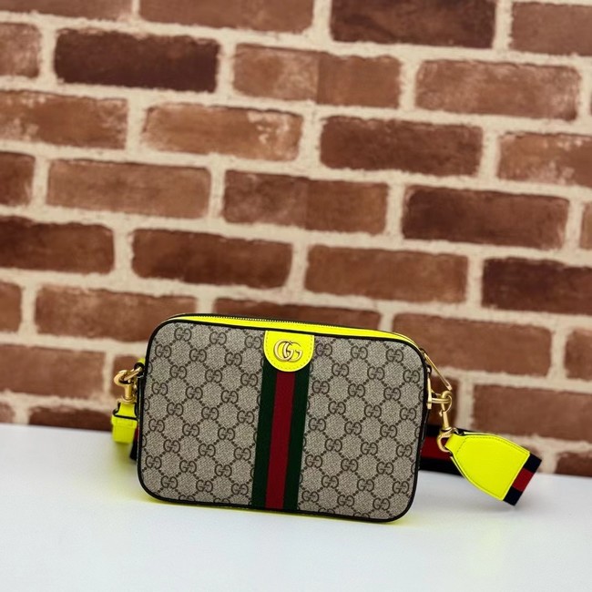 Gucci OPHIDIA SMALL CROSSBODY BAG 699439 Fluorescent yellow