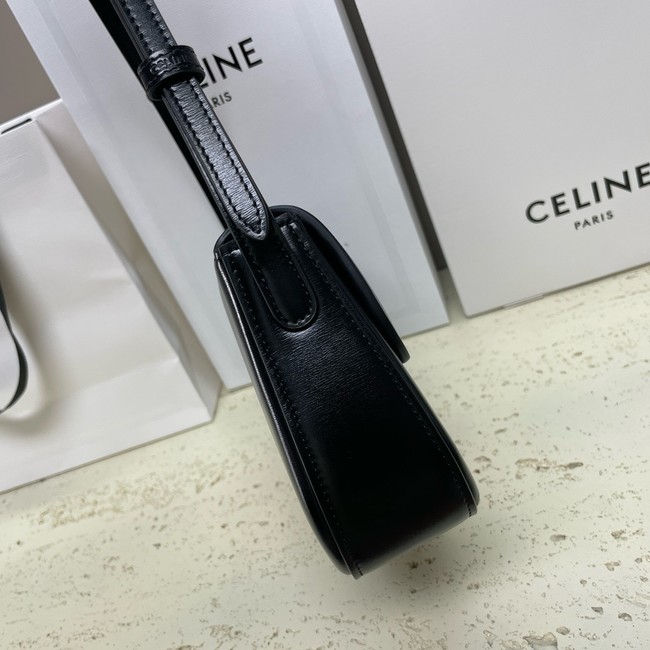 Celine MEDIUM CELINE LOLA BAG IN SHINY CALFSKIN 115533 BLACK