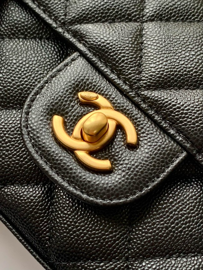 Chanel Grained Calfskin Shoulder Bag AS5329 black