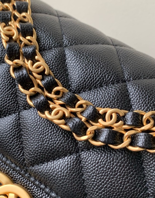 Chanel  Grained Calfskin Shoulder Bag AS5330 black