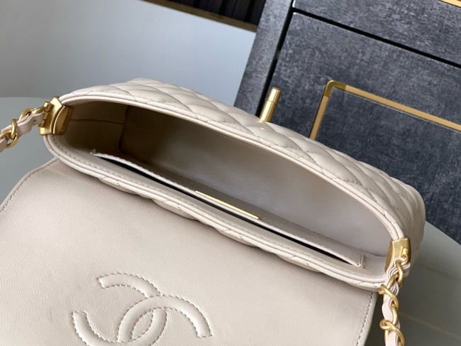 Chanel SMALL FLAP BAG WITH TOP HANDLE AS5355 Cream