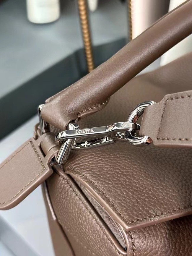 Loewe Large grainy cowhide leather Puzzle bag 231095 daek gray