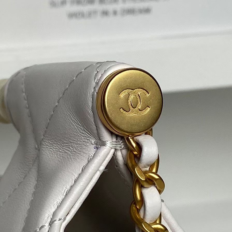 Chanel SMALL FLAP BAG WITH TOP HANDLE AS5390 white