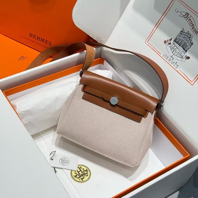 Hermes mini Herbag 20CM Original Canvas Leather & Calfskin 48888-7