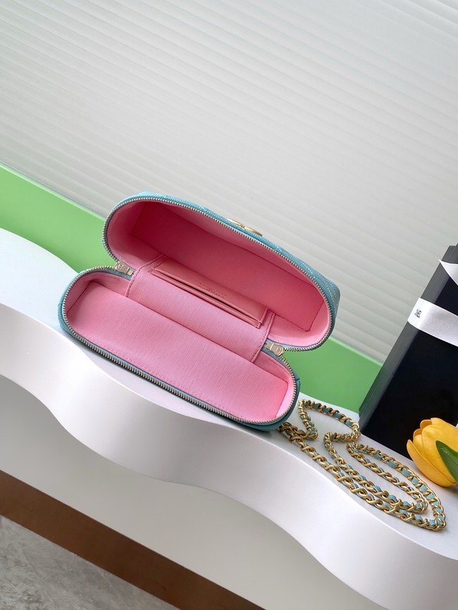 Chanel CLUTCH WITH CHAIN AP4483 sky blue