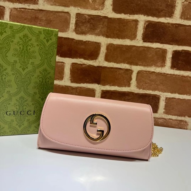 GUCCI BLONDIE WALLET ON CHAIN 725215 pink