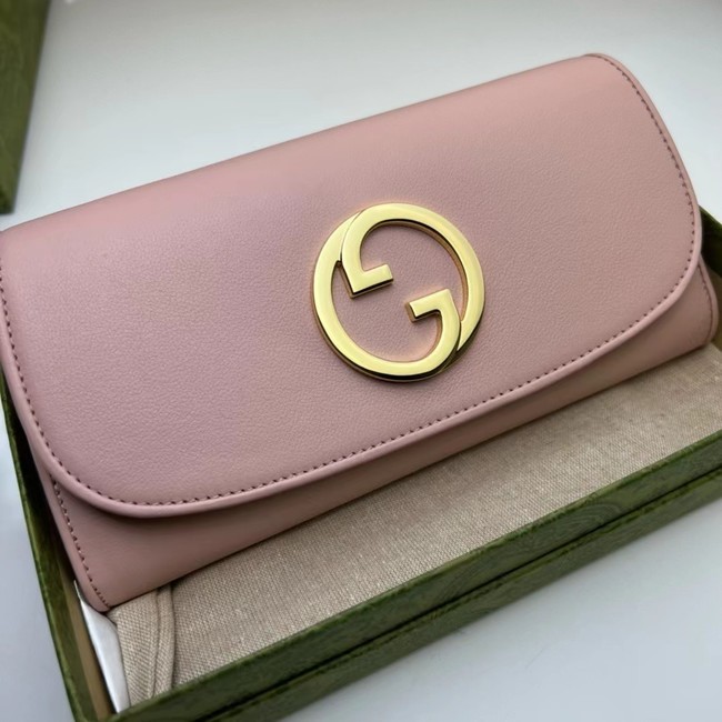 GUCCI BLONDIE WALLET ON CHAIN 725215 pink