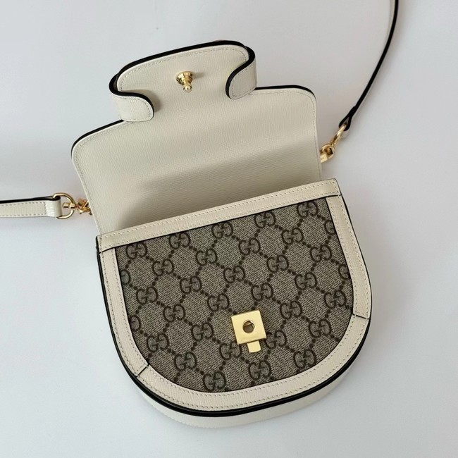 GUCCI HORSEBIT 1955 MINI TOP HANDLE BAG 781387 white&Supreme canvas