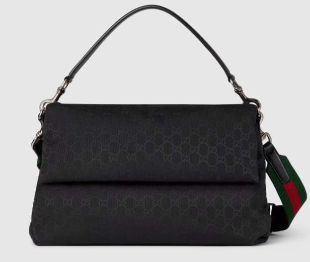 GUCCI GG CANVAS LARGE CROSSBODY BAG 821616 black
