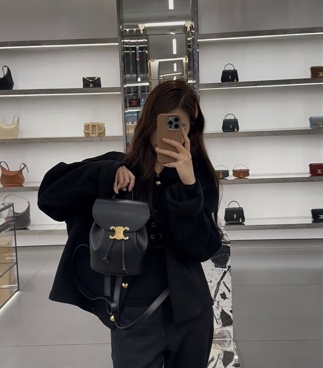 Celine BACKPACK CELINE BONNIE IN SMOOTH CALFSKIN 118703 black