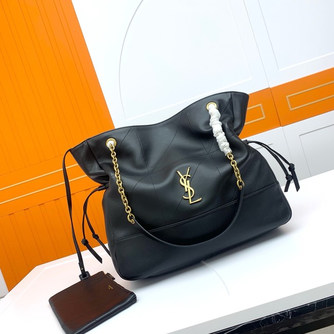 SAINT LAURENT JAMIE SHOPPING IN LAMBSKIN 809824 black