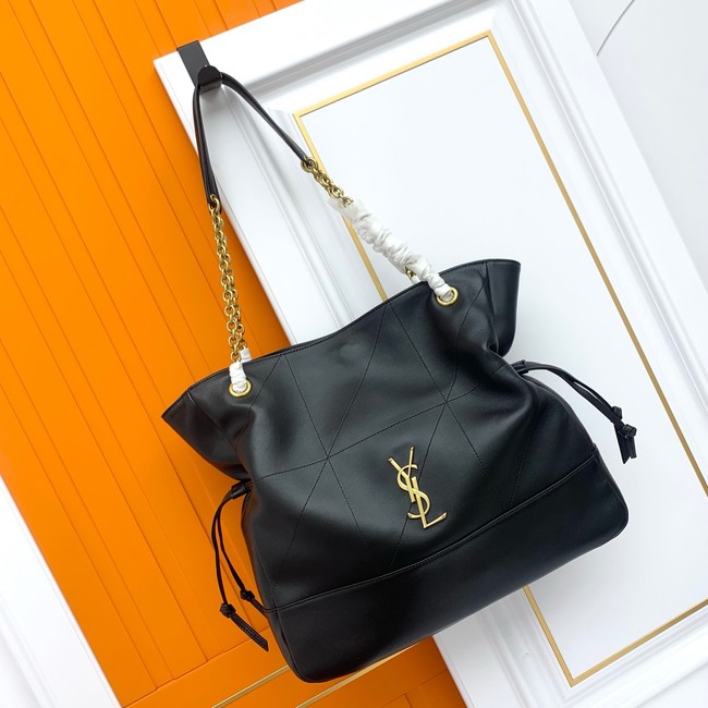 SAINT LAURENT JAMIE SHOPPING IN LAMBSKIN 809824 black