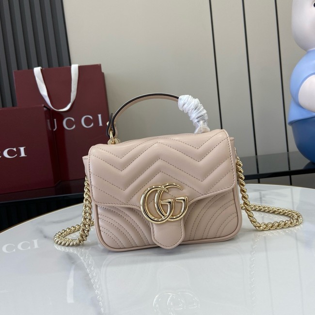 GUCCI GG MARMONT MINI TOP HANDLE BAG 811238 PINK