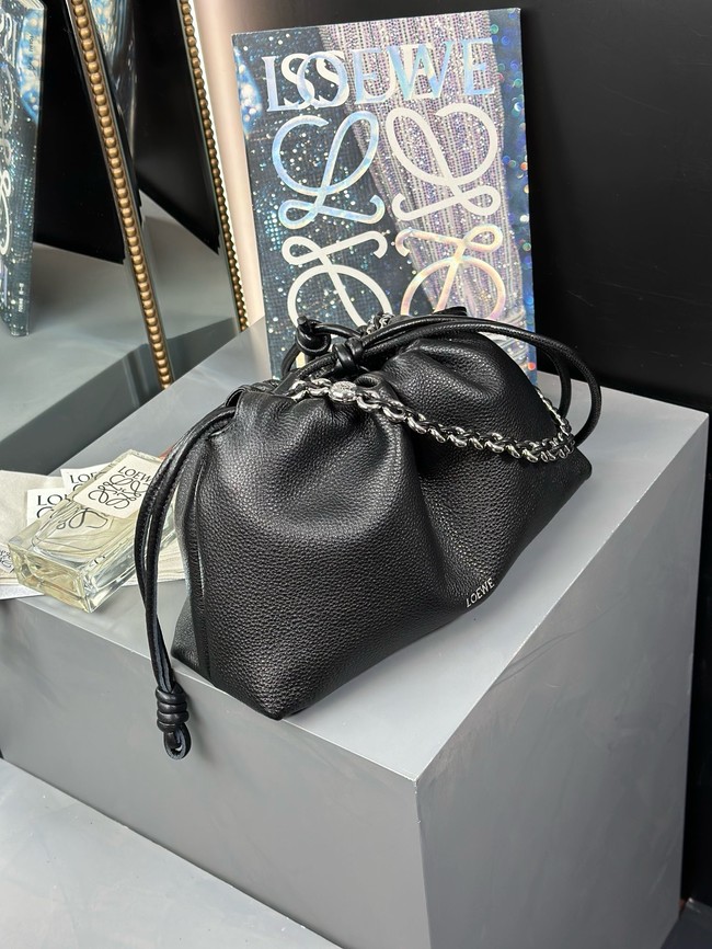 Loewe Napa Lamb Leather Flamenco Purse Grained Calfskin 80696 black