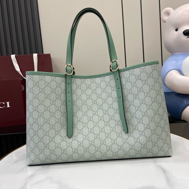 Gucci GG EMBLEM LARGE TOTE BAG 815213 Sage green