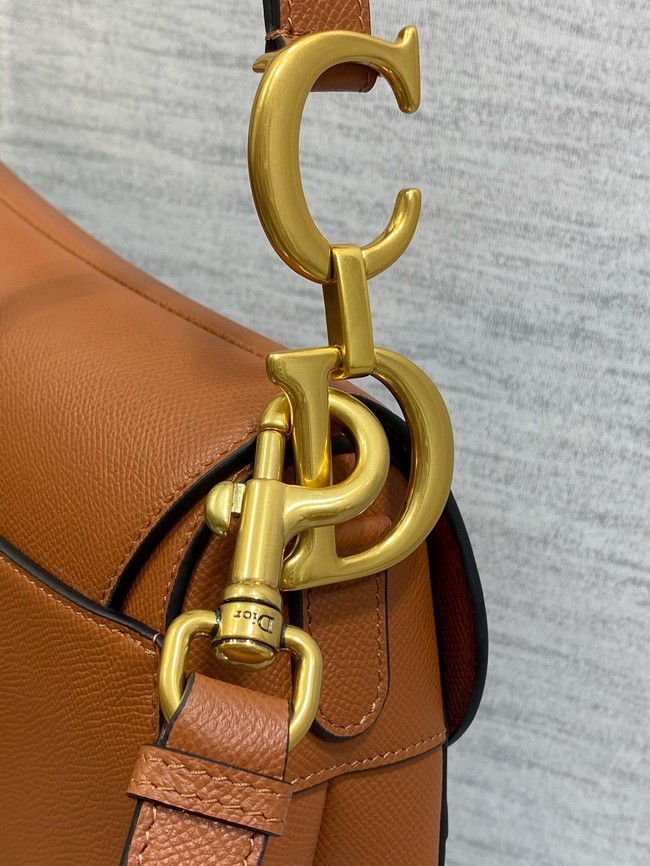 Dior Saddle Bag with Strap Golden Saddle Grained Calfskin M0455CBAA