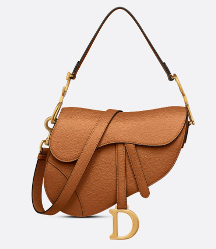 Dior Saddle Bag with Strap Golden Saddle Grained Calfskin M0455CBAA