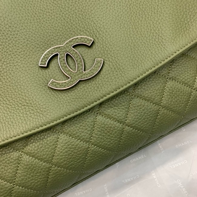 Chanel Grained Calfskin Shoulder Bag AS8095 green