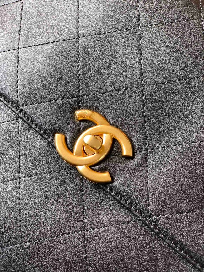 Chanel MAXI FLAP BAG WITH TOP HANDLE AS5543 BLACK