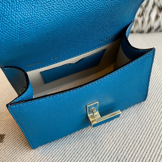 Valextra Iside Top Handle Mini Bag 00359 Electric blue