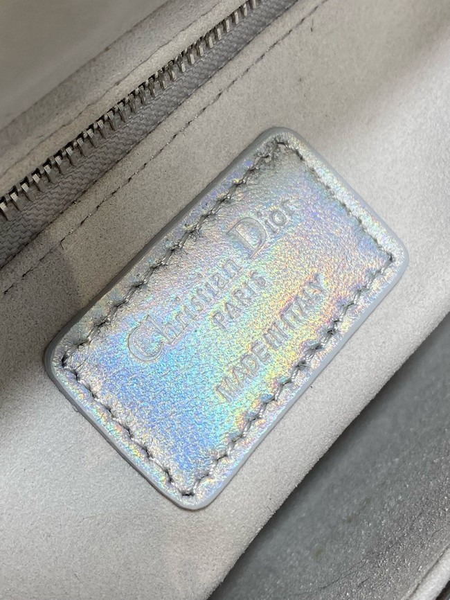 Small Lady Dior My ABCDior Bag Cannage Lambskin M0538O Silver