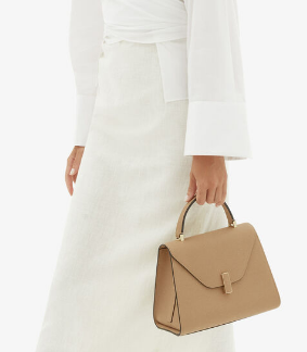 Valextra Iside Top Handle Medium Bag 56028 CASHMERE BEIGE