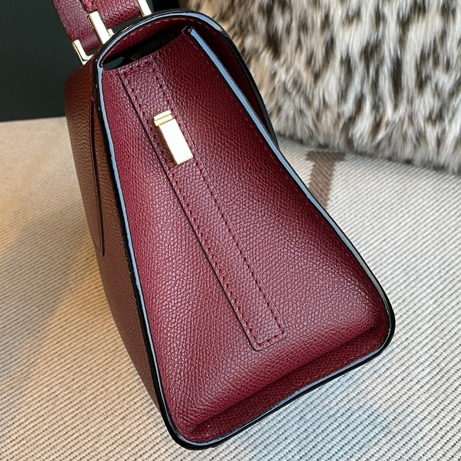 Valextra Iside Top Handle Medium Bag 56028 burgundy