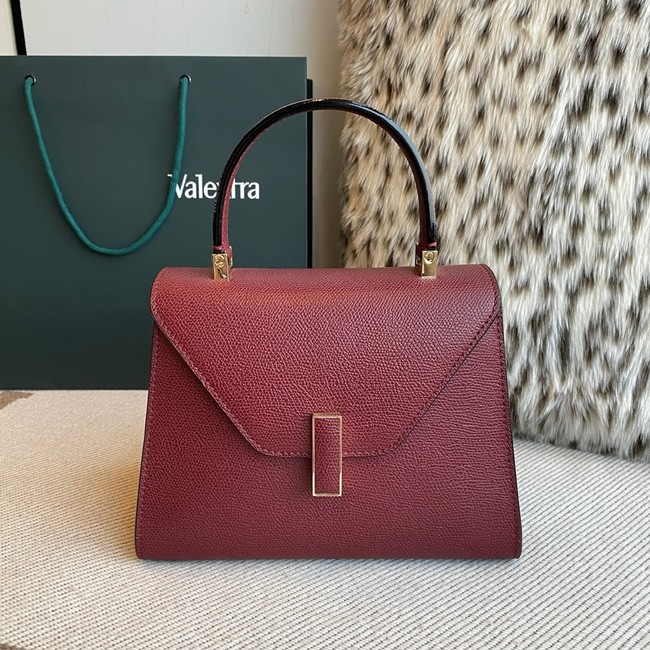 Valextra Iside Top Handle Medium Bag 56028 burgundy
