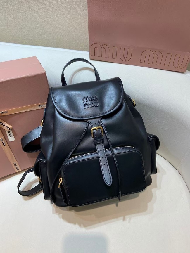 MIUMIU Cowhide backpack 5BZ042 black