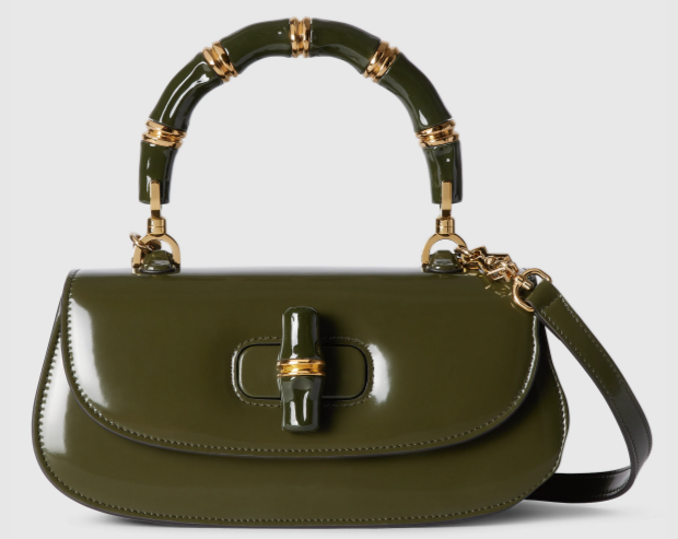 GUCCI BAMBOO DIVA MEDIUM BAG 827750 Forest green