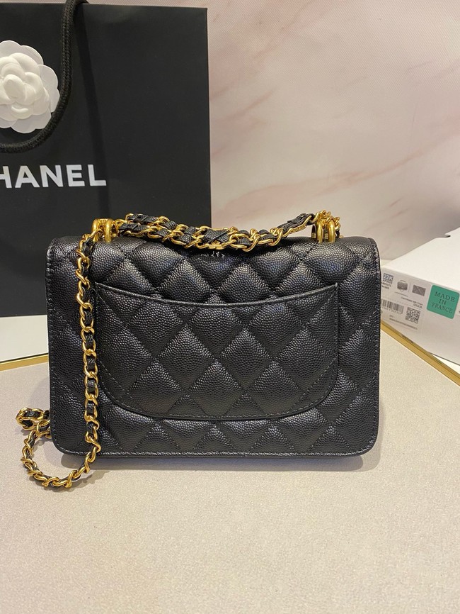 Chanel PHONE HOLDER WITH CHAIN AP3019 BLACK