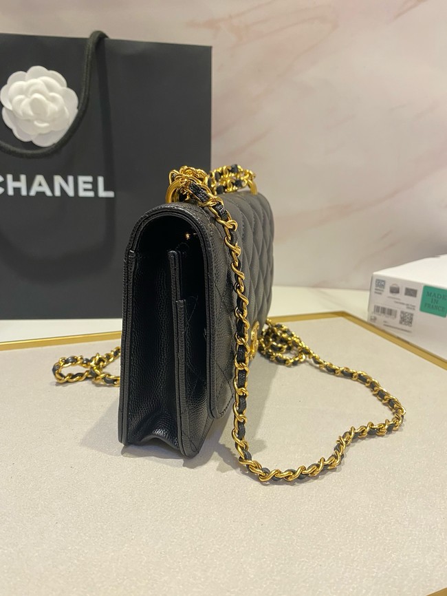 Chanel PHONE HOLDER WITH CHAIN AP3019 BLACK