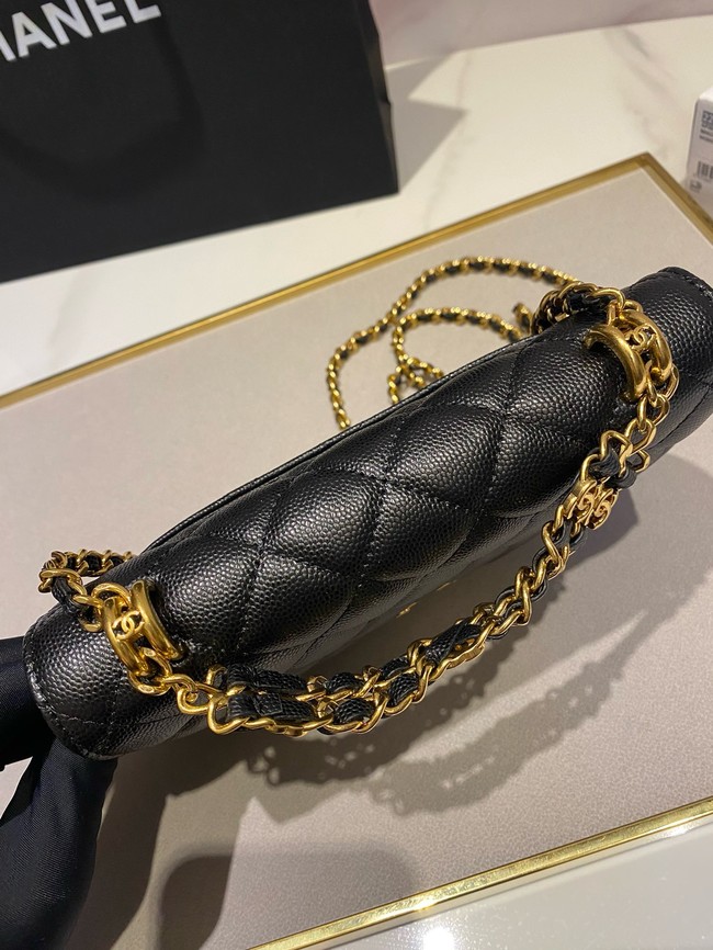 Chanel PHONE HOLDER WITH CHAIN AP3019 BLACK