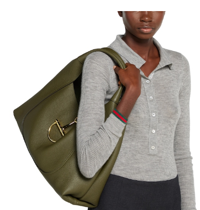 GUCCI SOFTBIT MAXI SHOULDER BAG 837466 Dark green