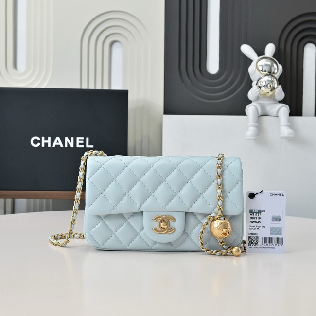 Chanel SMALL FLAP BAG AS1787 light Blue