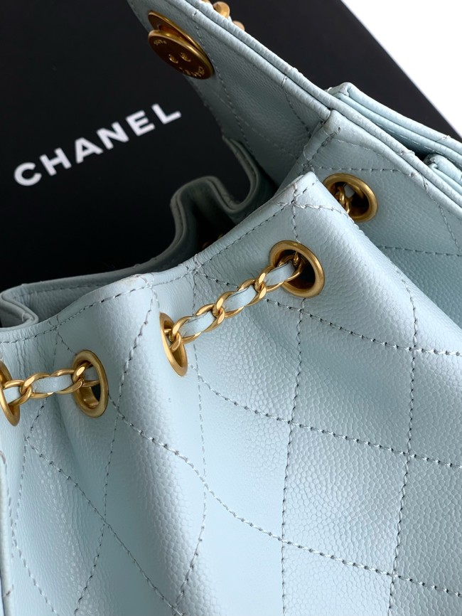 CHANEL 25 MINI HANDBAG AS5631 light blue