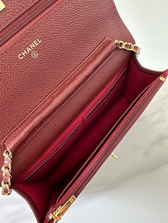 Chanel Classic Wallet On Chain Grained Calfskin AP4241-15