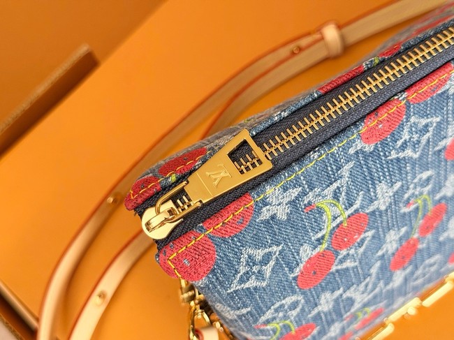 Louis Vuitton NEW LV x TM Coussin PM M14978 Monogram cherry denim