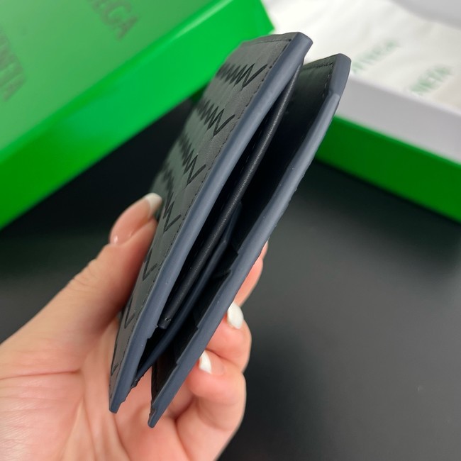 Bottega Veneta Intrecciato Bi-Fold Wallet With Coin Purse 749412 gray