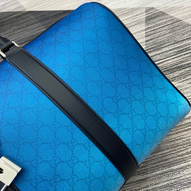 Gucci Original Leather GG Supreme Travel Bag 835688 blue