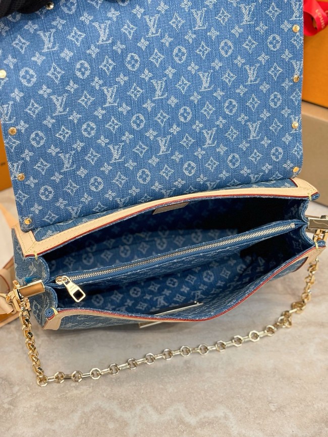 Louis Vuitton NEW Dauphine Soft GM M13319 Denim Blue