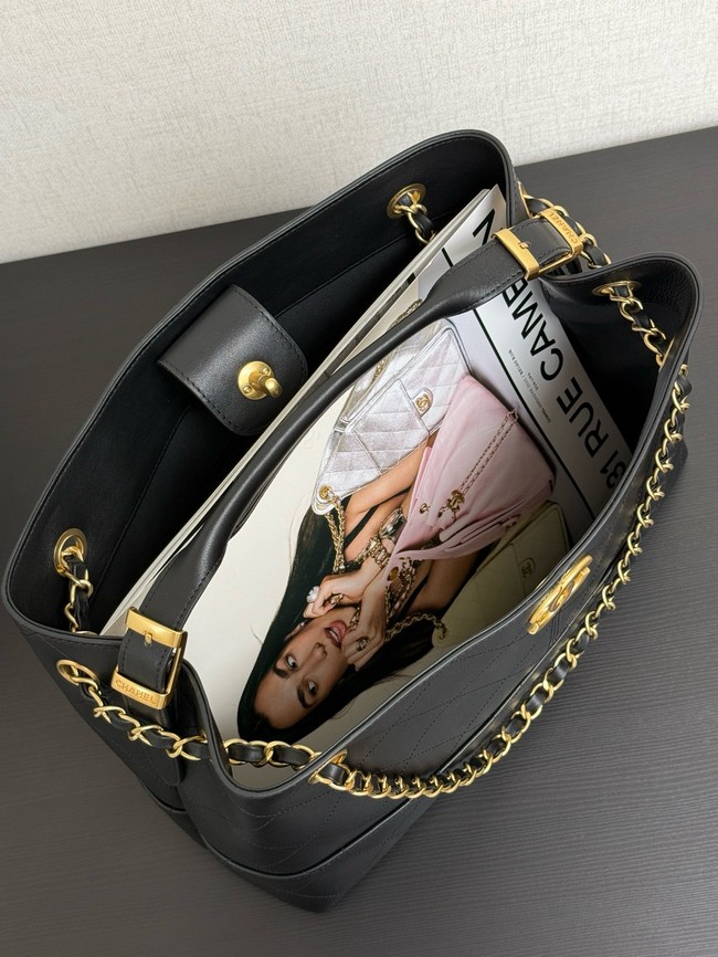 CHANEL Shopping Bag AS5657  Black
