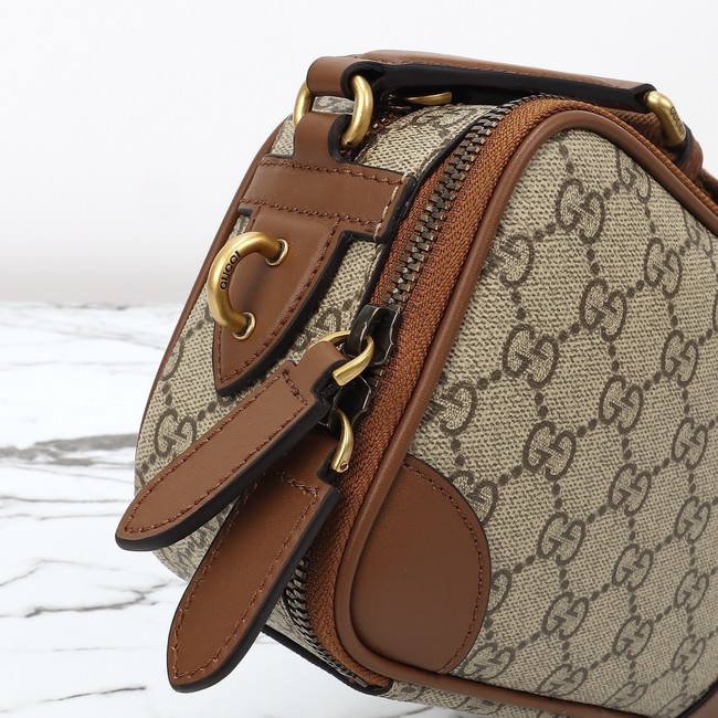 GUCCI GG Emblem mini crossbody bag 821217 brown